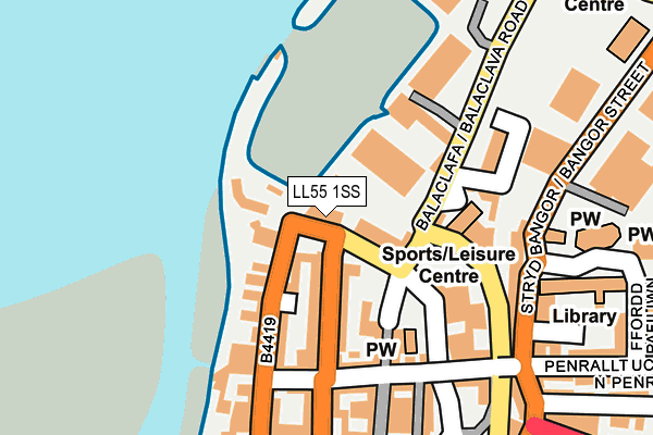 LL55 1SS map - OS OpenMap – Local (Ordnance Survey)