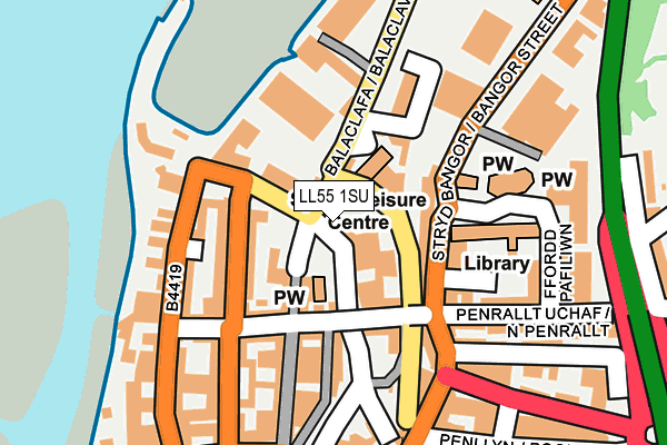 LL55 1SU map - OS OpenMap – Local (Ordnance Survey)