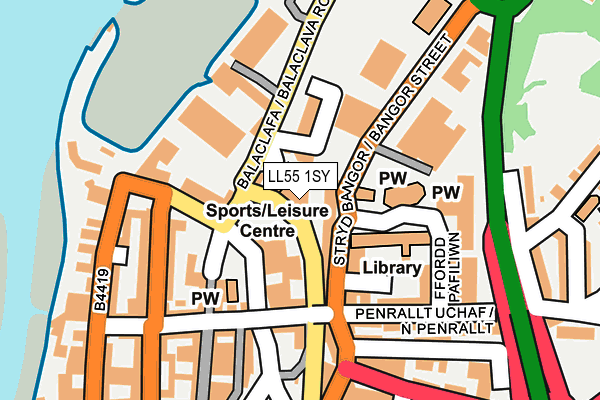 LL55 1SY map - OS OpenMap – Local (Ordnance Survey)