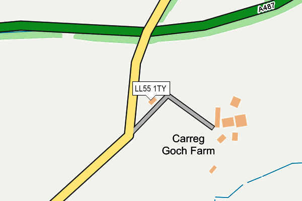 LL55 1TY map - OS OpenMap – Local (Ordnance Survey)