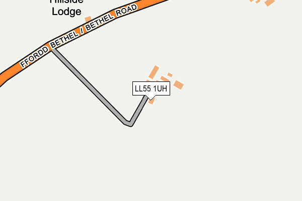 LL55 1UH map - OS OpenMap – Local (Ordnance Survey)