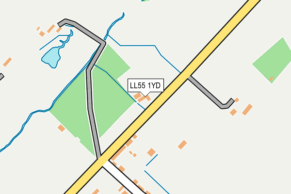 LL55 1YD map - OS OpenMap – Local (Ordnance Survey)