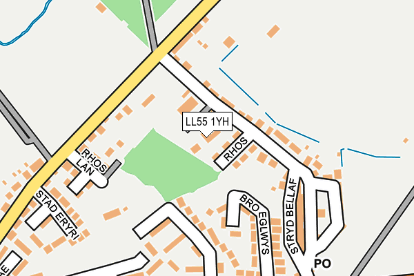 LL55 1YH map - OS OpenMap – Local (Ordnance Survey)