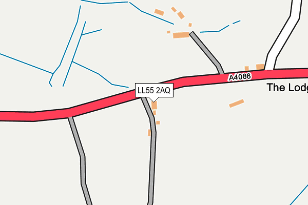 LL55 2AQ map - OS OpenMap – Local (Ordnance Survey)