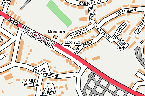 LL55 2ES map - OS OpenMap – Local (Ordnance Survey)