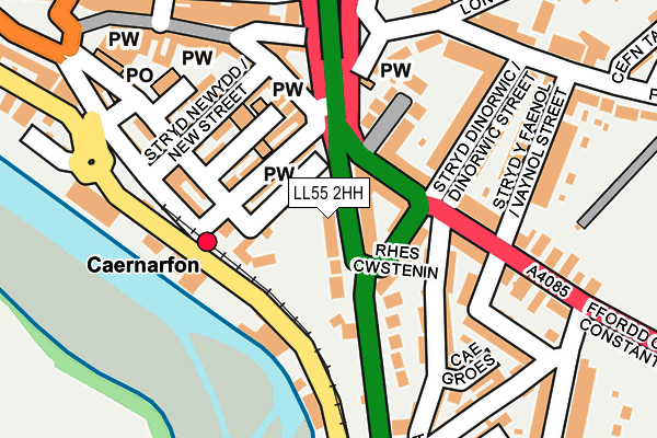 LL55 2HH map - OS OpenMap – Local (Ordnance Survey)