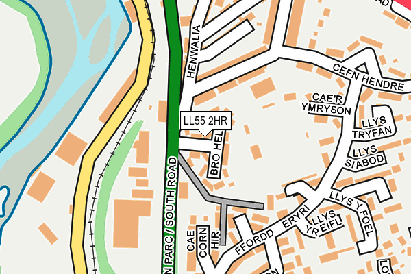 LL55 2HR map - OS OpenMap – Local (Ordnance Survey)