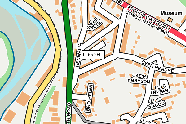 LL55 2HT map - OS OpenMap – Local (Ordnance Survey)
