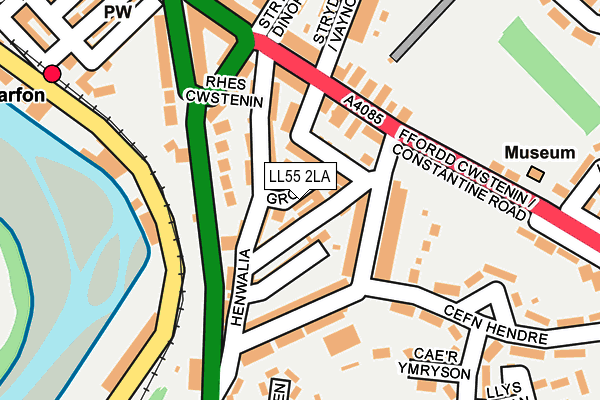 LL55 2LA map - OS OpenMap – Local (Ordnance Survey)