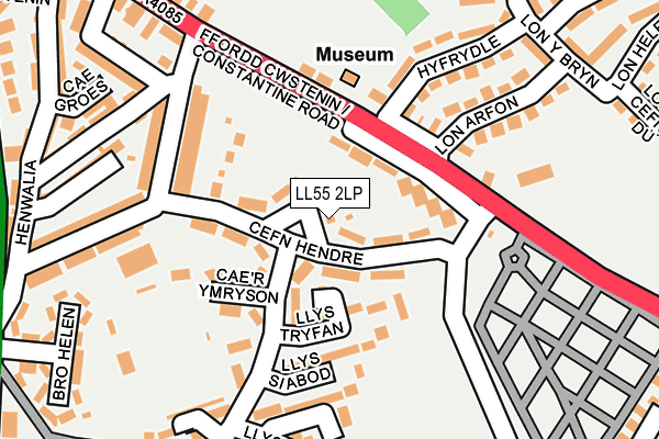 LL55 2LP map - OS OpenMap – Local (Ordnance Survey)