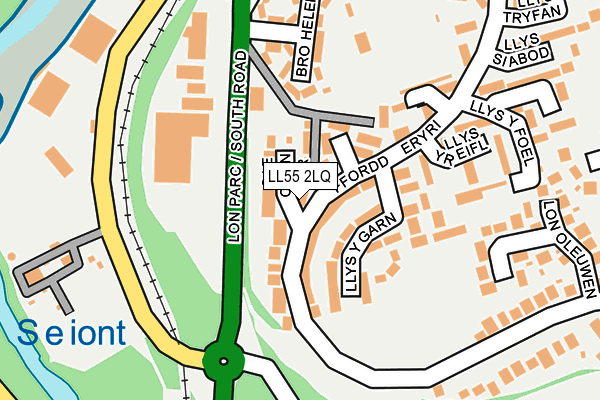 LL55 2LQ map - OS OpenMap – Local (Ordnance Survey)