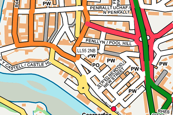 LL55 2NB map - OS OpenMap – Local (Ordnance Survey)