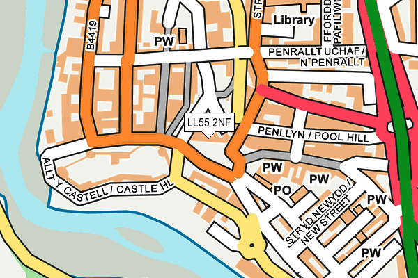 LL55 2NF map - OS OpenMap – Local (Ordnance Survey)