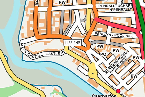 LL55 2NP map - OS OpenMap – Local (Ordnance Survey)