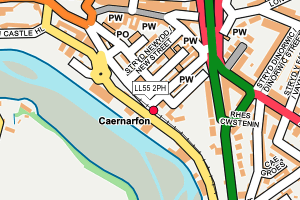 LL55 2PH map - OS OpenMap – Local (Ordnance Survey)
