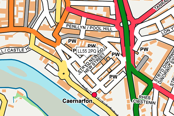 LL55 2PQ map - OS OpenMap – Local (Ordnance Survey)