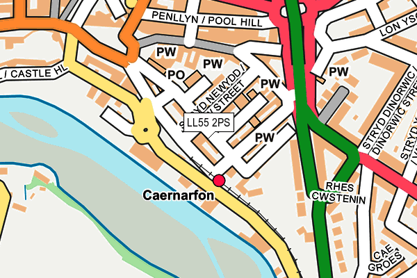 LL55 2PS map - OS OpenMap – Local (Ordnance Survey)