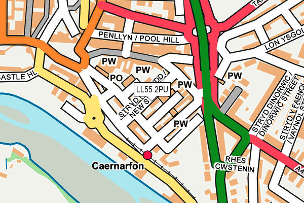 LL55 2PU map - OS OpenMap – Local (Ordnance Survey)