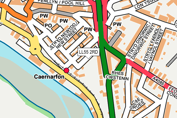 LL55 2RD map - OS OpenMap – Local (Ordnance Survey)