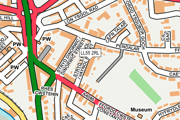 LL55 2RL map - OS OpenMap – Local (Ordnance Survey)