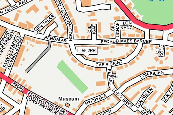 LL55 2RR map - OS OpenMap – Local (Ordnance Survey)