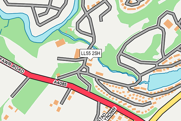 LL55 2SH map - OS OpenMap – Local (Ordnance Survey)