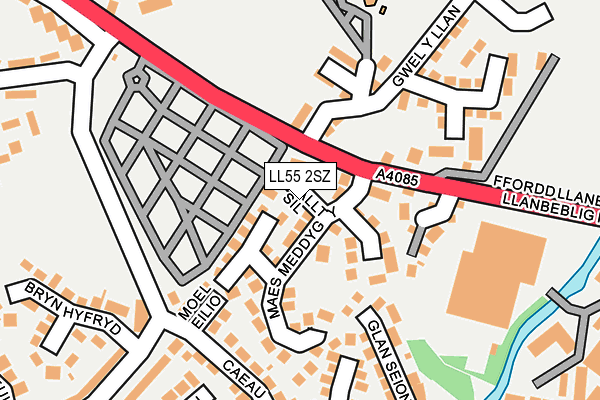 LL55 2SZ map - OS OpenMap – Local (Ordnance Survey)