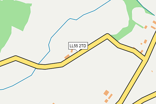 LL55 2TD map - OS OpenMap – Local (Ordnance Survey)