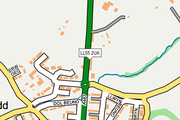 LL55 2UA map - OS OpenMap – Local (Ordnance Survey)