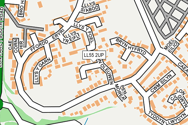 LL55 2UP map - OS OpenMap – Local (Ordnance Survey)