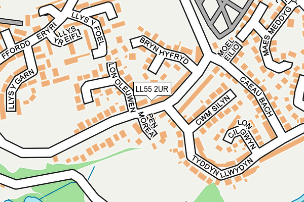 LL55 2UR map - OS OpenMap – Local (Ordnance Survey)