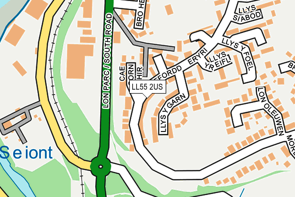 LL55 2US map - OS OpenMap – Local (Ordnance Survey)