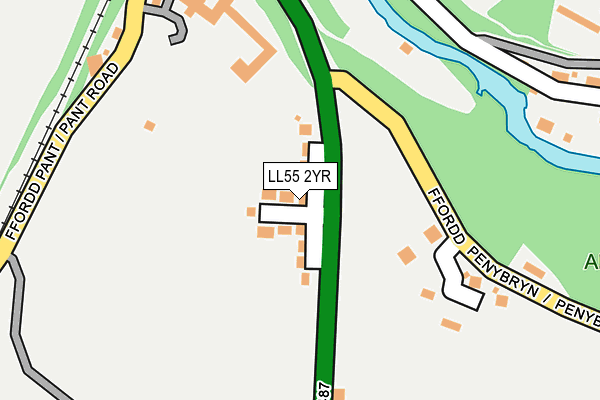 LL55 2YR map - OS OpenMap – Local (Ordnance Survey)