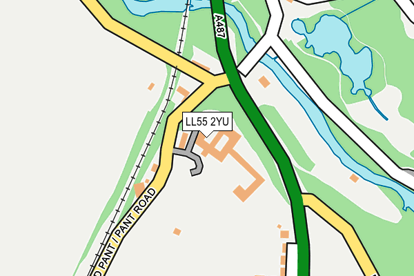 LL55 2YU map - OS OpenMap – Local (Ordnance Survey)