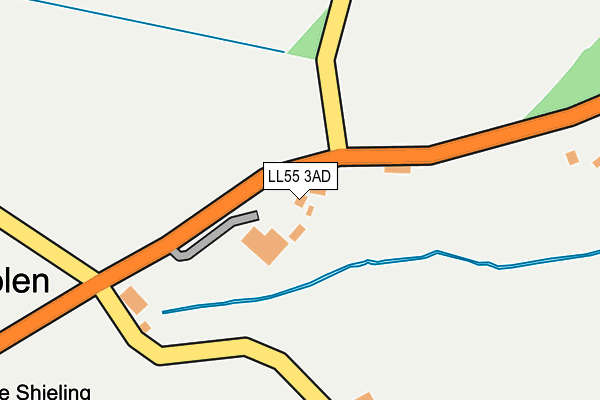 LL55 3AD map - OS OpenMap – Local (Ordnance Survey)
