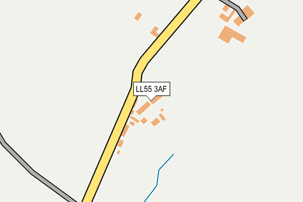 LL55 3AF map - OS OpenMap – Local (Ordnance Survey)