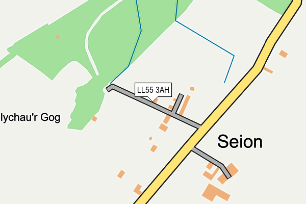 LL55 3AH map - OS OpenMap – Local (Ordnance Survey)