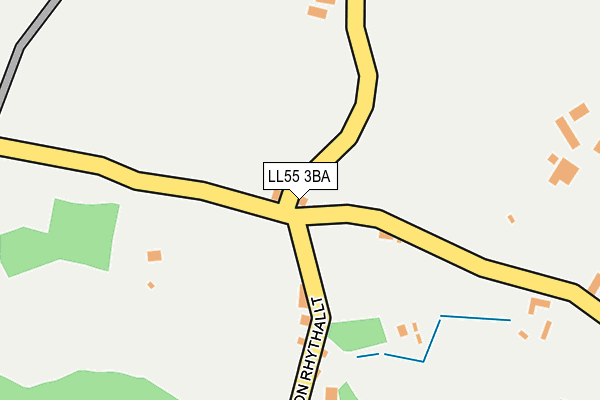 LL55 3BA map - OS OpenMap – Local (Ordnance Survey)