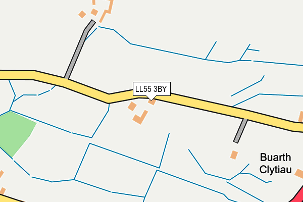 LL55 3BY map - OS OpenMap – Local (Ordnance Survey)