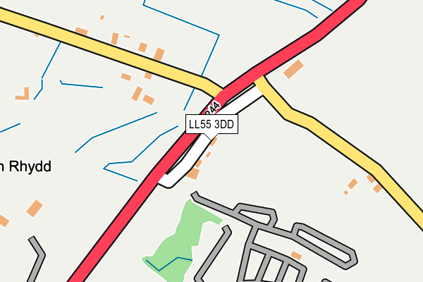 LL55 3DD map - OS OpenMap – Local (Ordnance Survey)