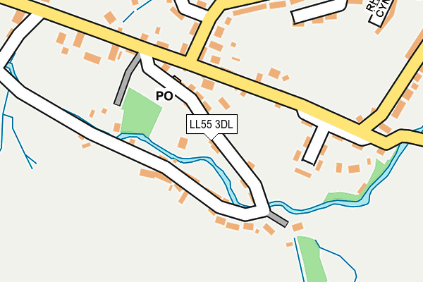 LL55 3DL map - OS OpenMap – Local (Ordnance Survey)