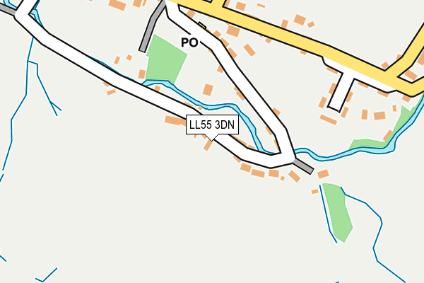 LL55 3DN map - OS OpenMap – Local (Ordnance Survey)