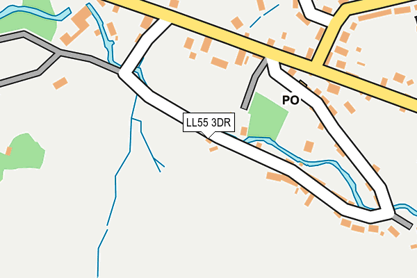 LL55 3DR map - OS OpenMap – Local (Ordnance Survey)