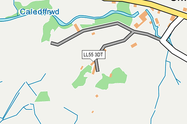 LL55 3DT map - OS OpenMap – Local (Ordnance Survey)