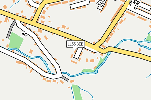 LL55 3EB map - OS OpenMap – Local (Ordnance Survey)