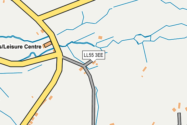LL55 3EE map - OS OpenMap – Local (Ordnance Survey)