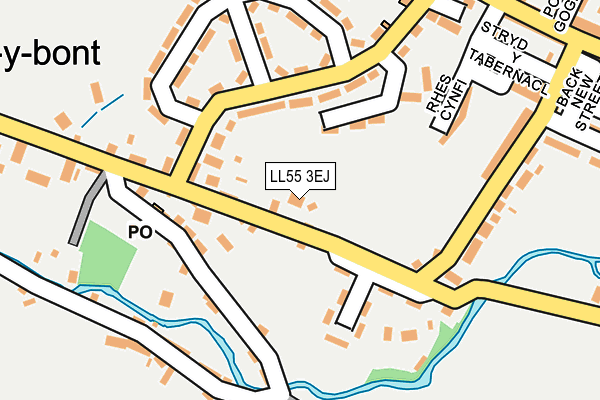 LL55 3EJ map - OS OpenMap – Local (Ordnance Survey)