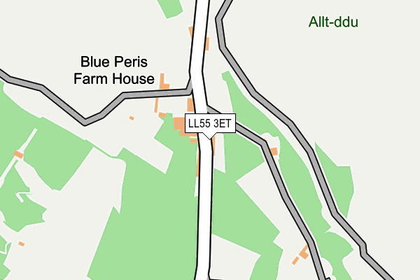 LL55 3ET map - OS OpenMap – Local (Ordnance Survey)