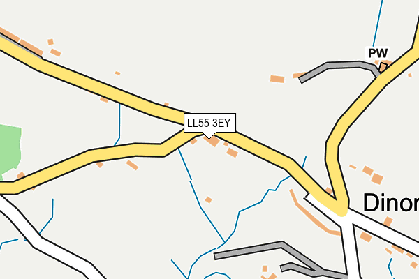 LL55 3EY map - OS OpenMap – Local (Ordnance Survey)