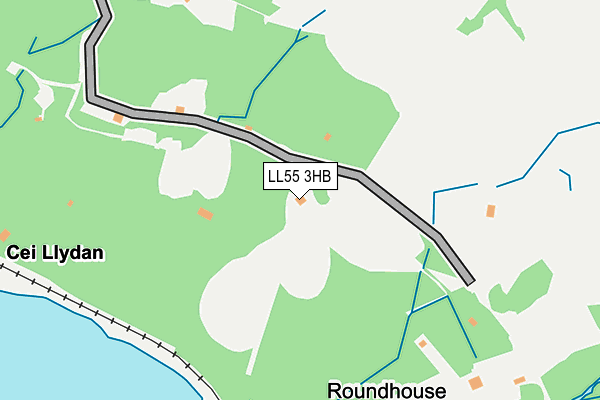 LL55 3HB map - OS OpenMap – Local (Ordnance Survey)